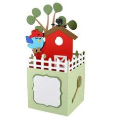farmyard birdhouse card in a box