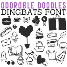 cg adorable doodles dingbats