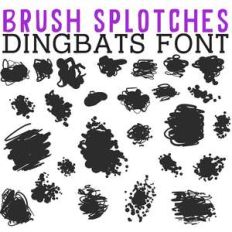 cg brush splotches dingbats