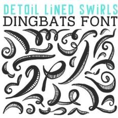 cg detail lined swirls dingbats