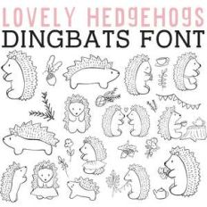 cg lovely hedgehogs dingbats