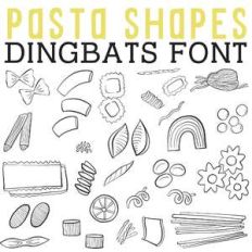 cg pasta shapes dingbats