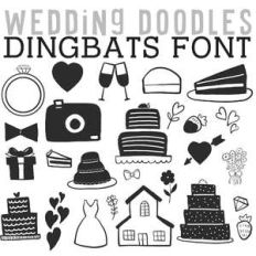 cg wedding doodles dingbats