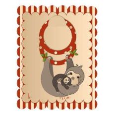 sloth wine bottle tag w/a2 card