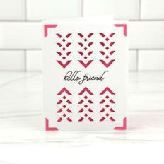 a2 insert card tuck fold hello friend