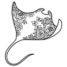 stingray floral mandala