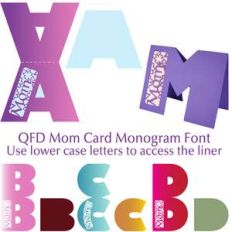 qfd mom card monogram font
