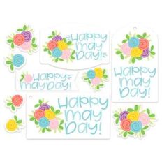 may day stickers and tags