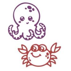 underwater animals - octopus and crab