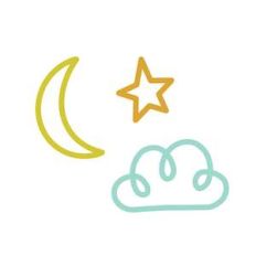 moon and star set