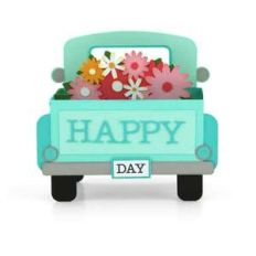 box card flower truck back