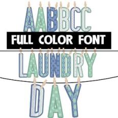 laundry day color font