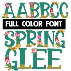 spring glee color font