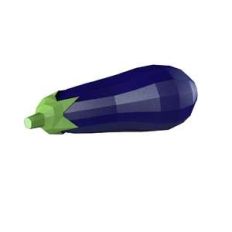 low poly eggplant