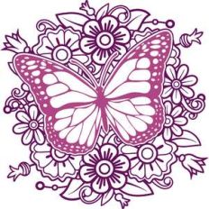 butterfly flower mandala