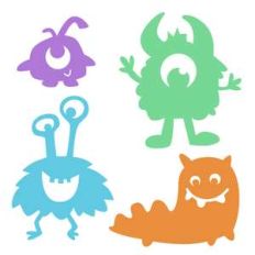 monster shadow puppet set