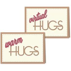 virtual warm hugs cut out a6 card