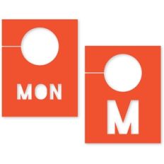monday hanger tag