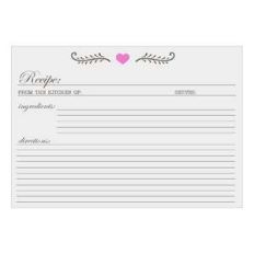 recipe card