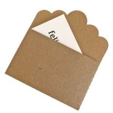 scallop gift card folder with tab