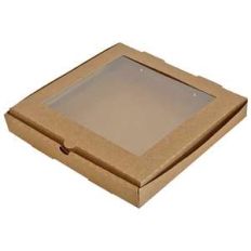 pizza box with square window