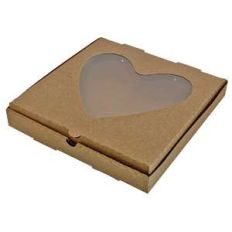 pizza box with heart window