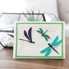 dragonflies shadow box card