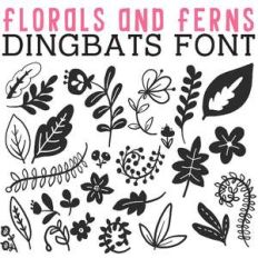 cg florals and ferns dingbats