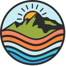 mountain landscape badge