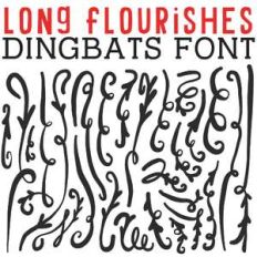 cg long flourishes dingbats