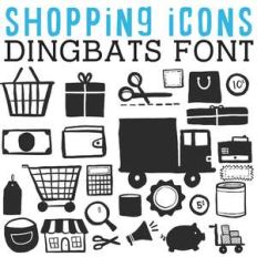 cg shopping icons dingbats