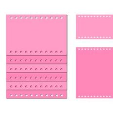 note card pages set - hearts