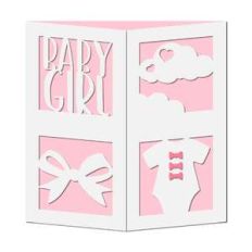 gate fold baby girl card