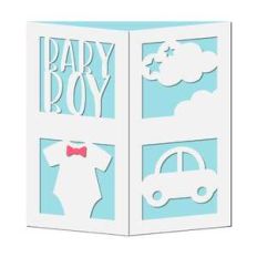 gate fold card baby boy