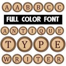 antique typewriter color font