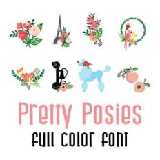 pretty posies full color font