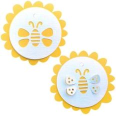 honeybee flat and 3d gift tags