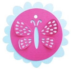 butterfly 3d gift tag