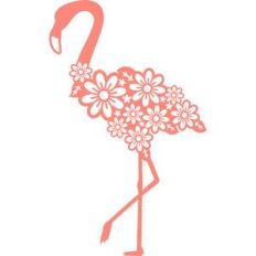 flamingo with flowers