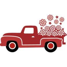 truck spring flowers