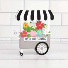 box card flower cart