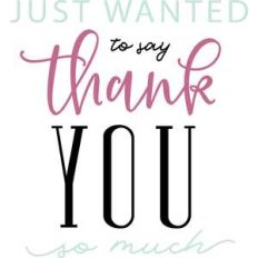 just wanted to say thank you
