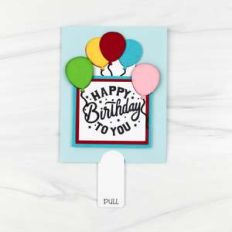 double slider card birthday balloons