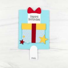 double slider card birthday present