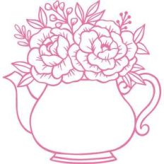 teapot floral