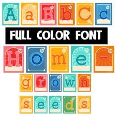 homegrown seeds color font