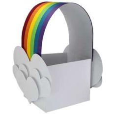 rainbow heart basket