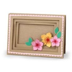 sweet flower shadow box card