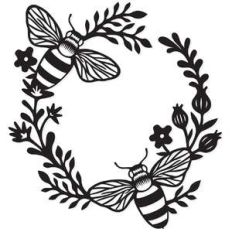 honey bee wreath