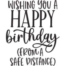 wishing you a happy birthday (from a safe distance)